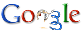 Google Doodle VIII celebrates the 2004 Summer Olympics in Athens